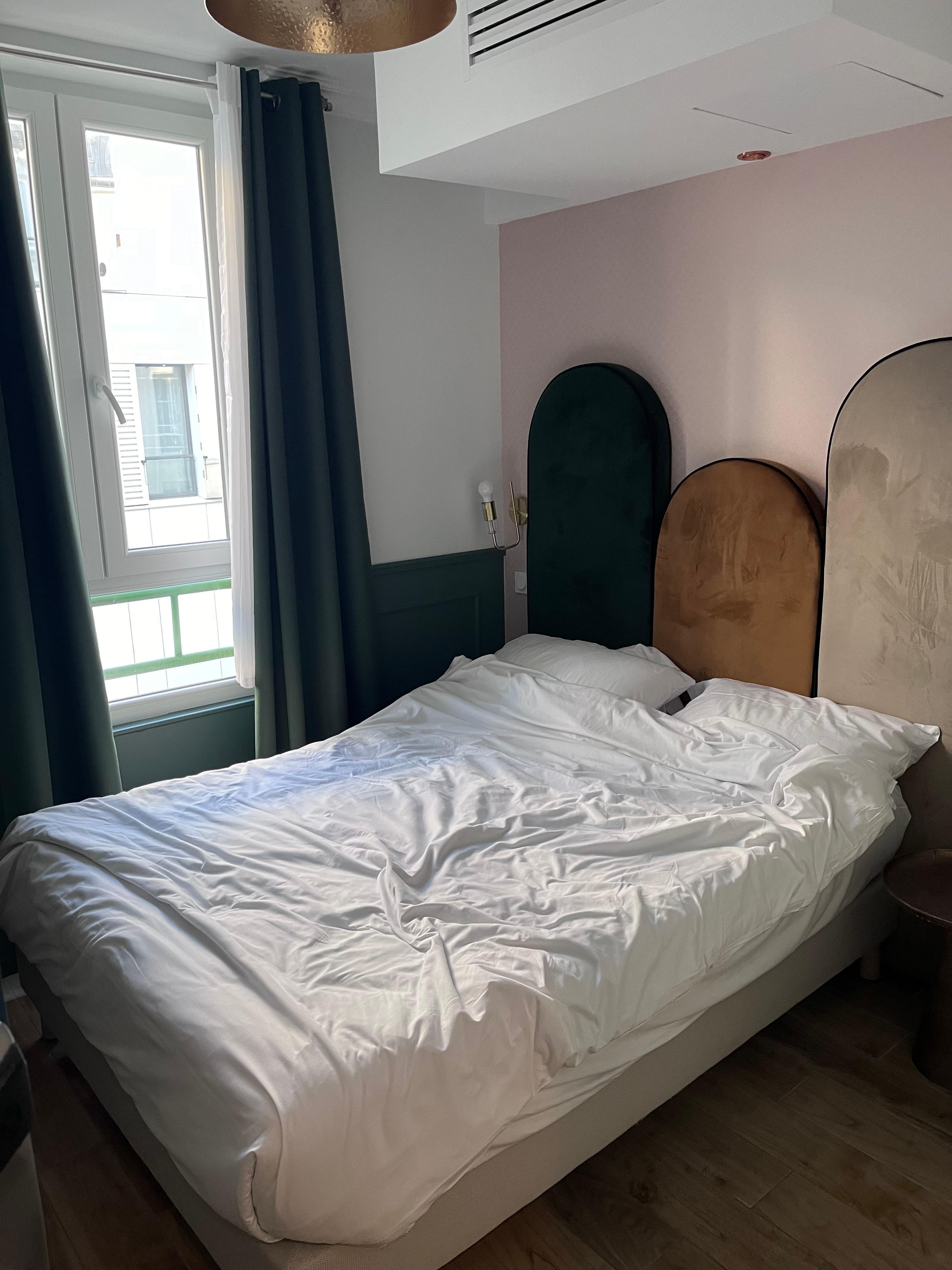 Our room (on departure, hence bed not made perfectly!)