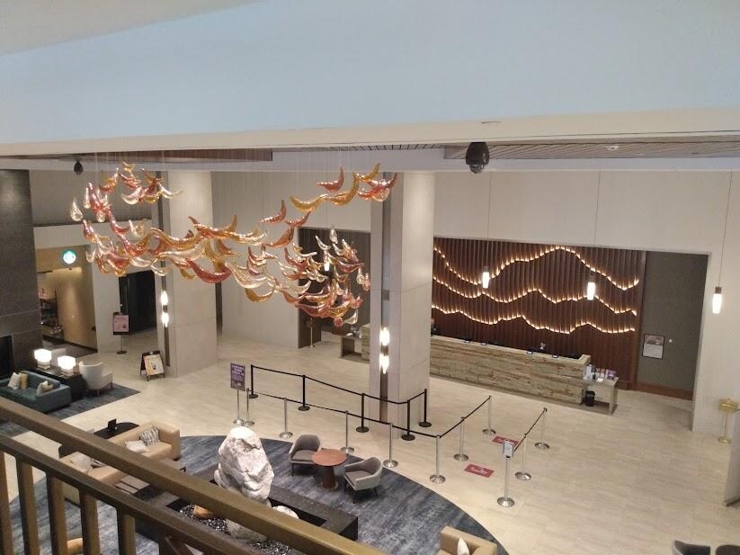 Hotel Lobby and check in desk