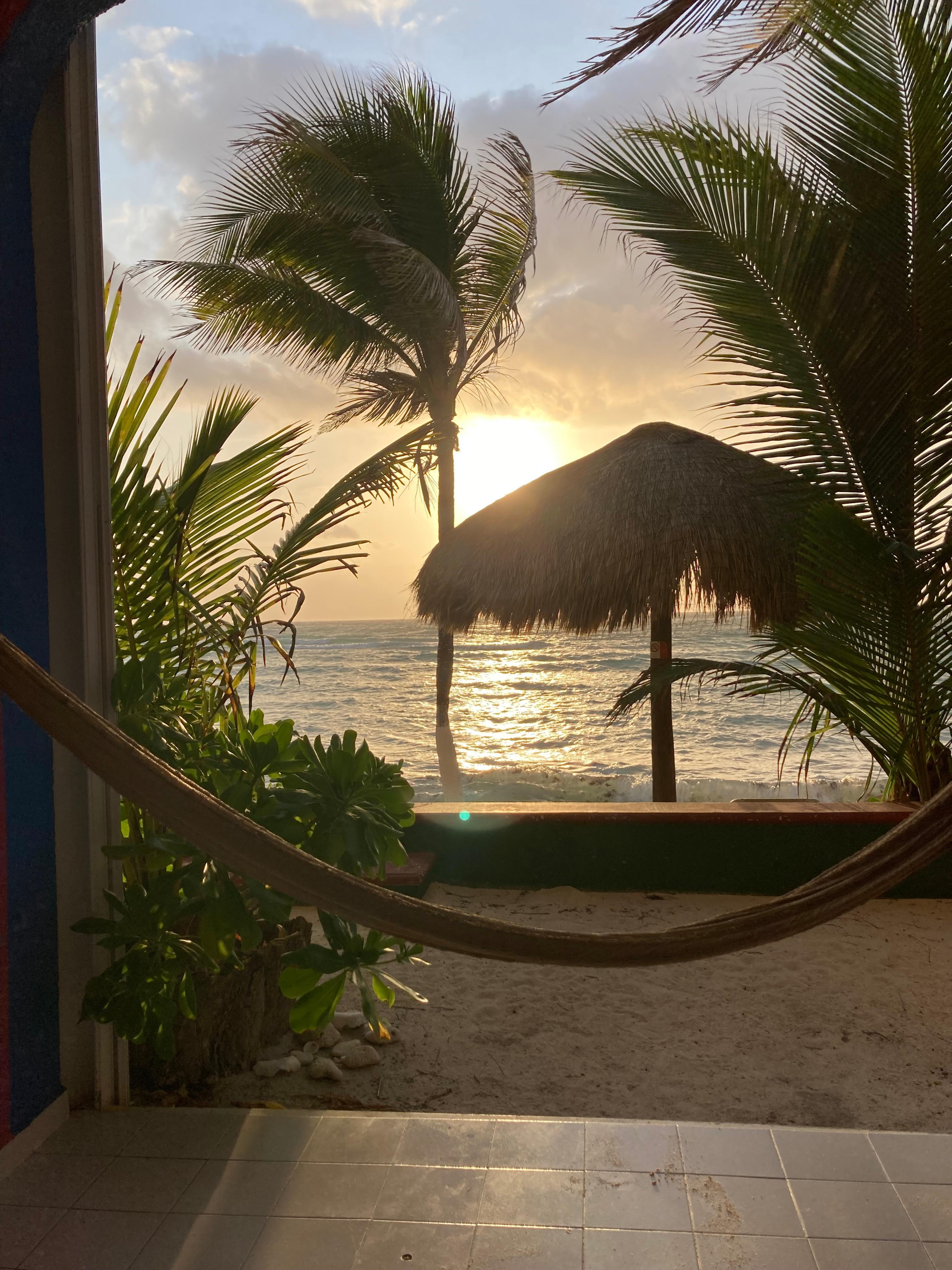 View from my bed. The ocean couldn’t be any closer!