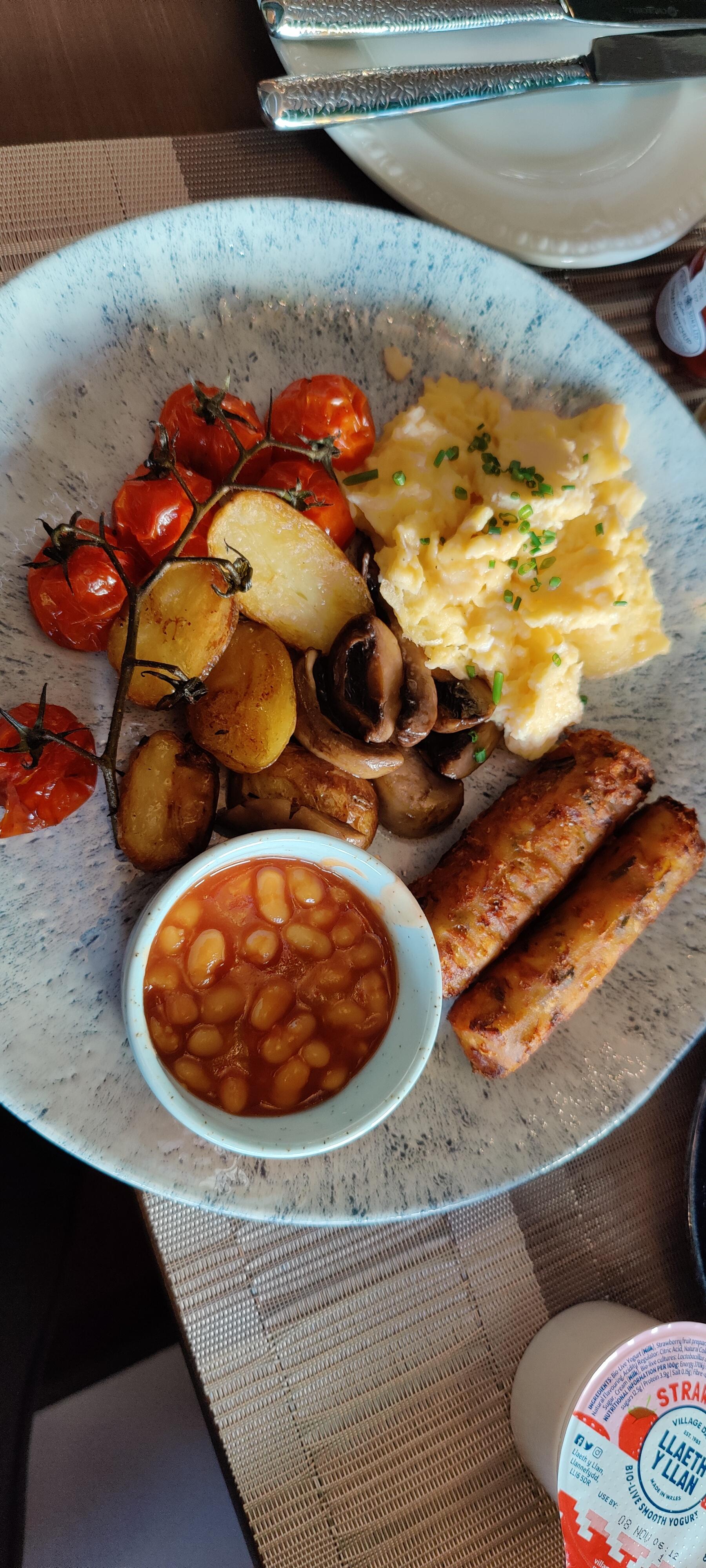 Welsh vegetarian breakfast