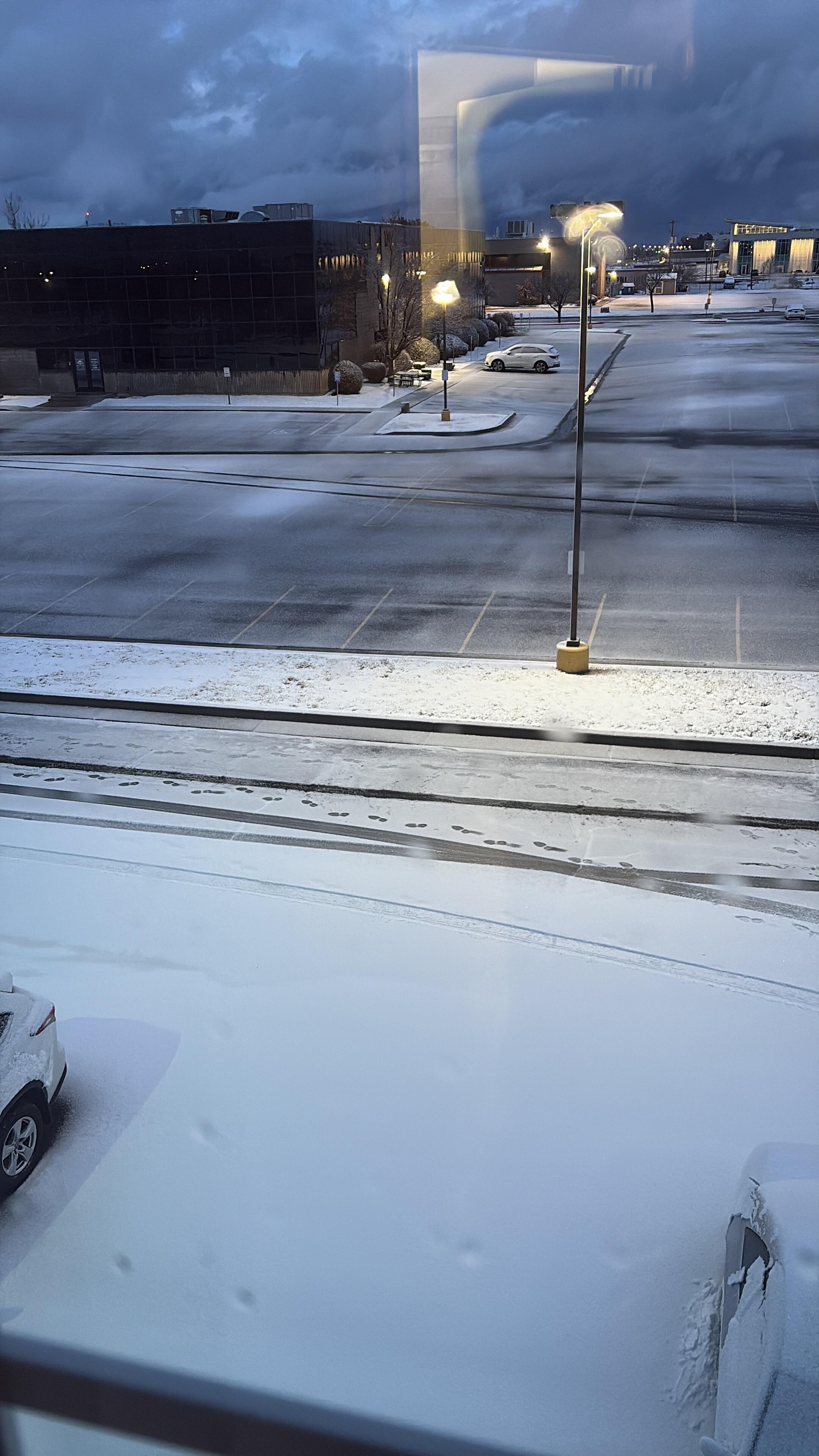 Snow out the window