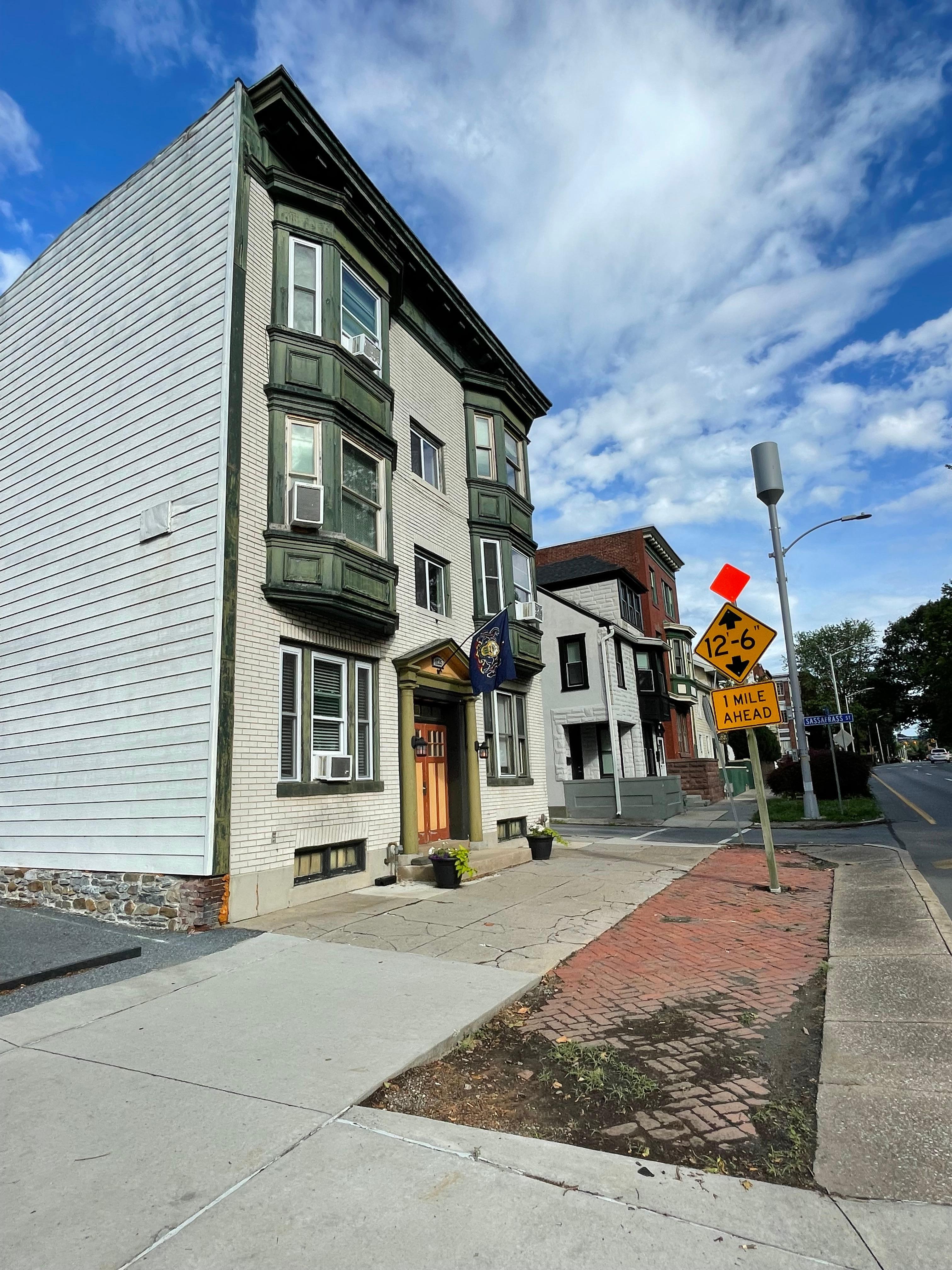 Front of building - on a corner