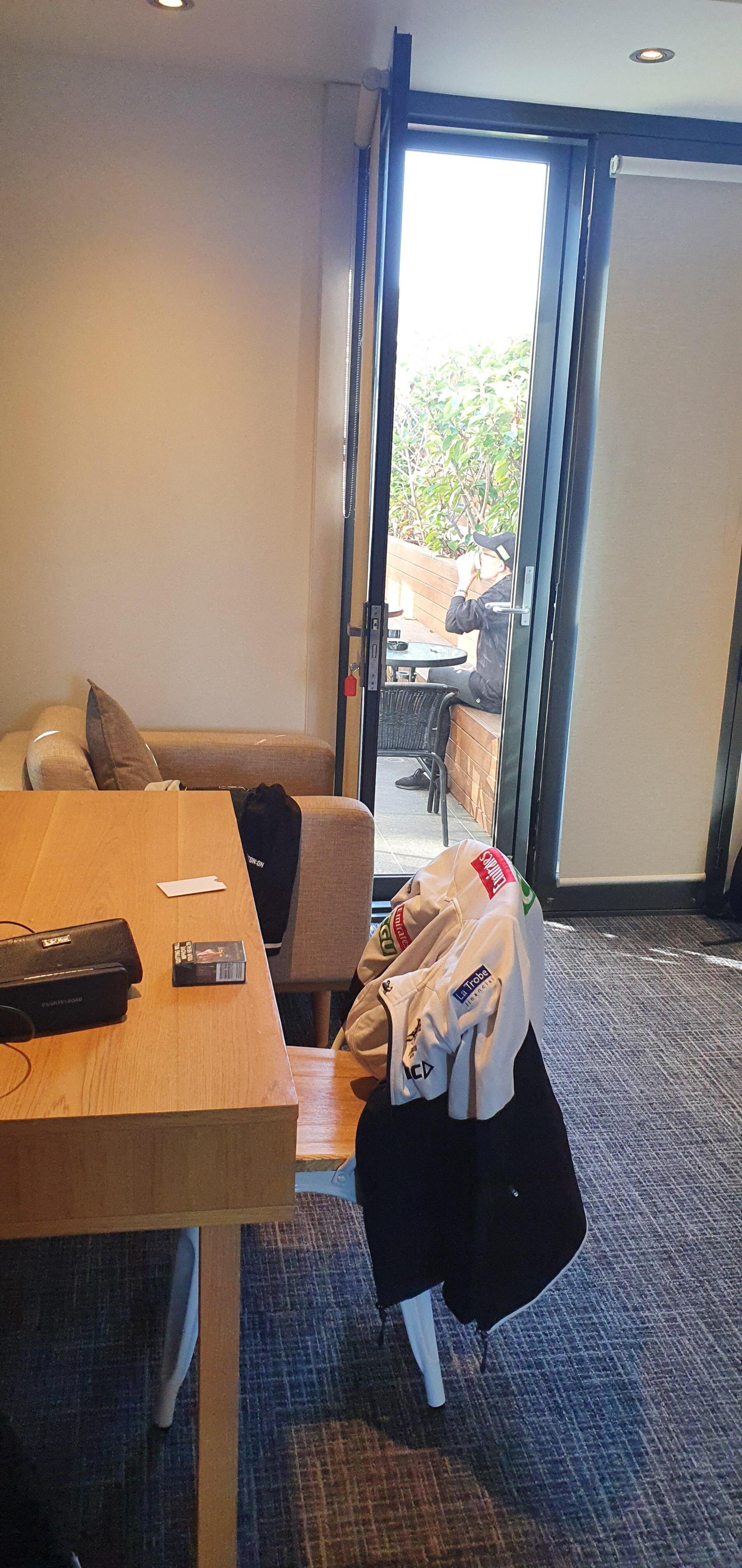 Desk with terrace view