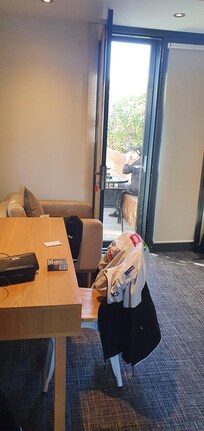 Desk with terrace view