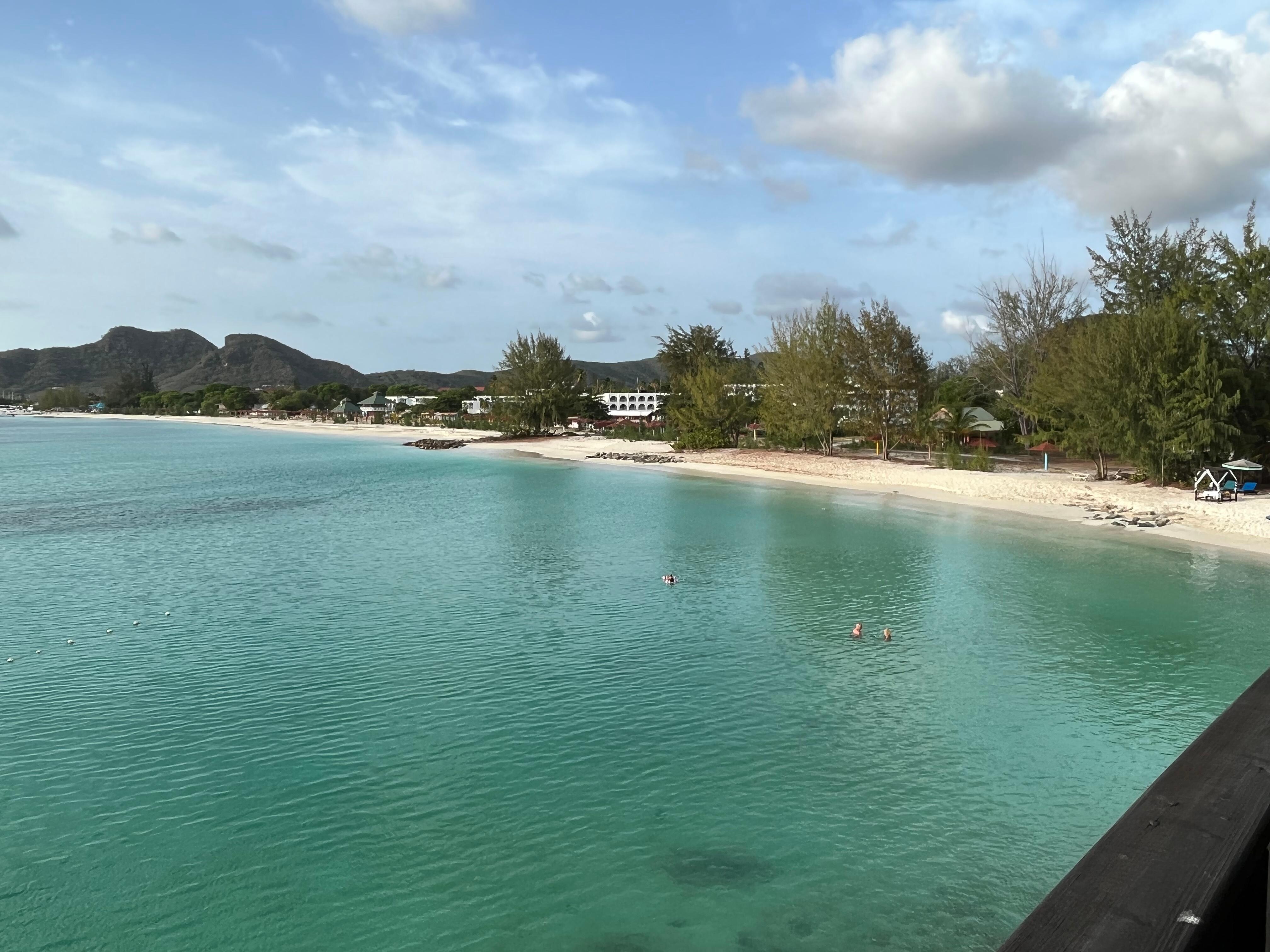 One of the two beaches