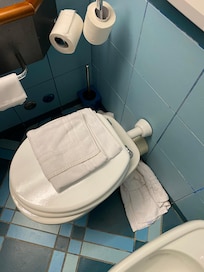 WC rotto e lo Staff ha tamponato la perdita con asciugamani