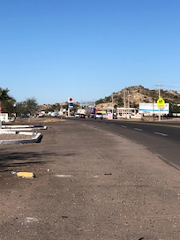 Gas and restaurants were close by.
