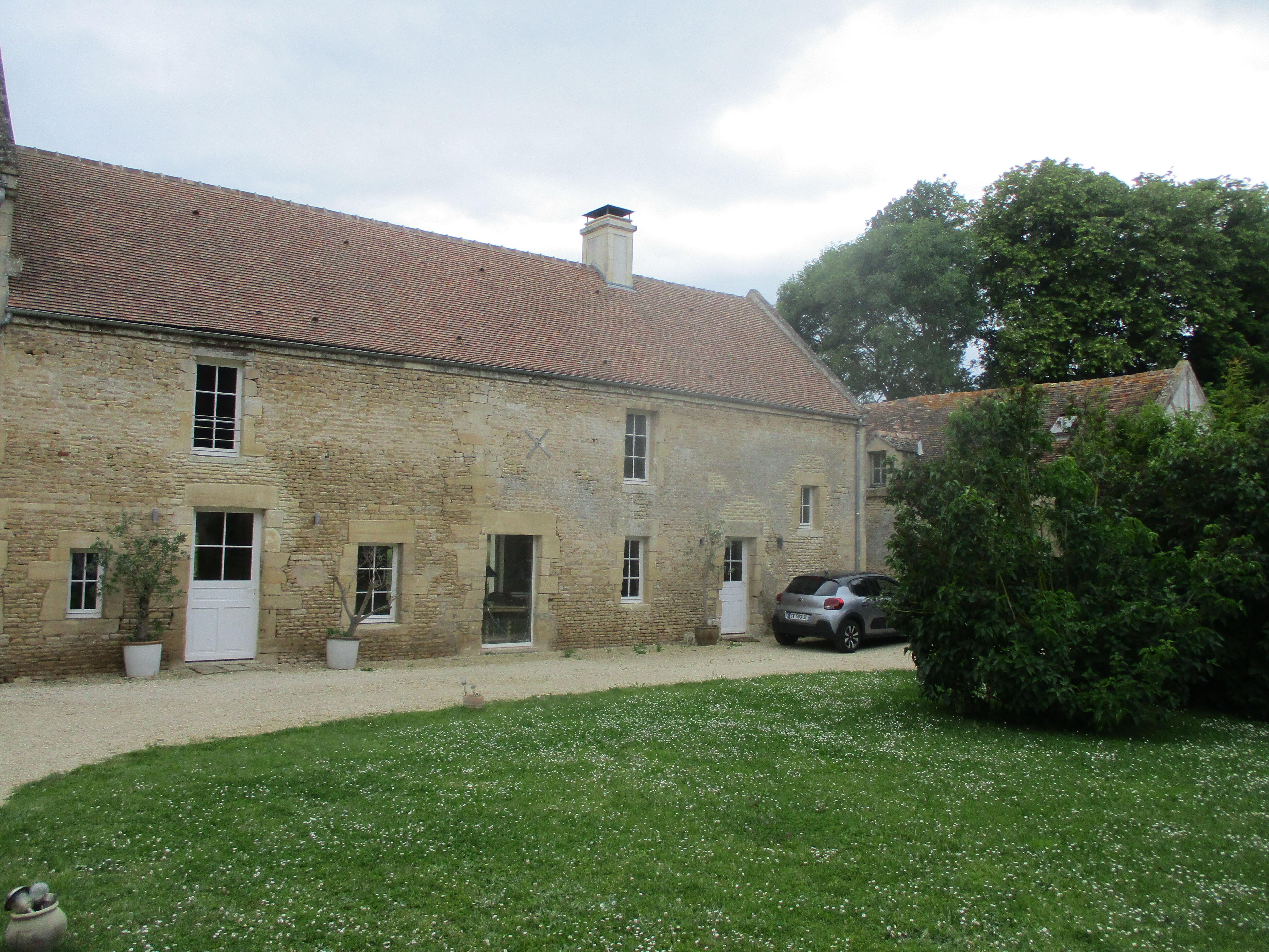 There is plenty of parking in this Norman farmhouse courtyard.