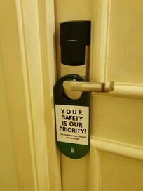 Love this door hanger message. I feel it is important to let your guests know that much care has been taken to make their stay as comfortable and stress free as possible. Well done!