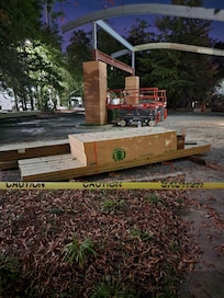 Materials left everywhere.