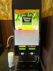 No orange juice machine