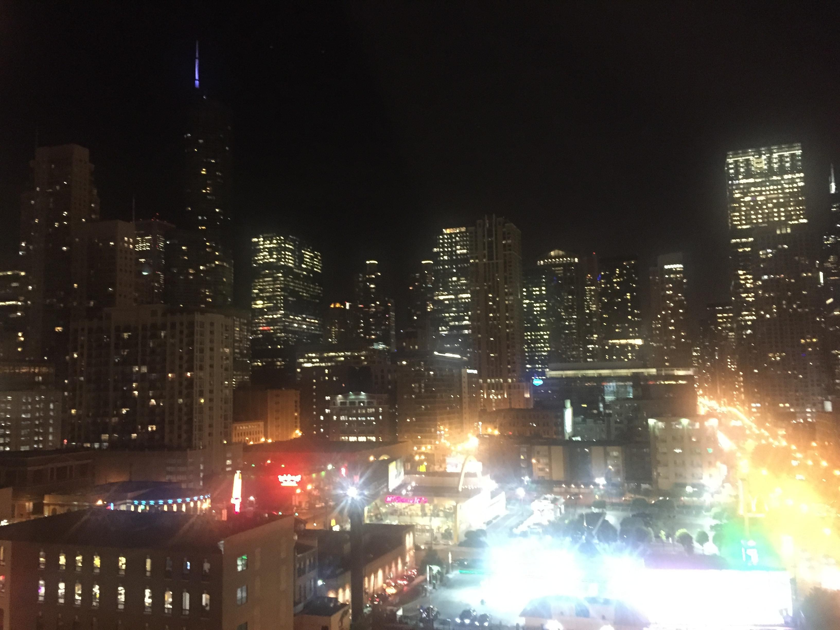 Nighttime view from the room