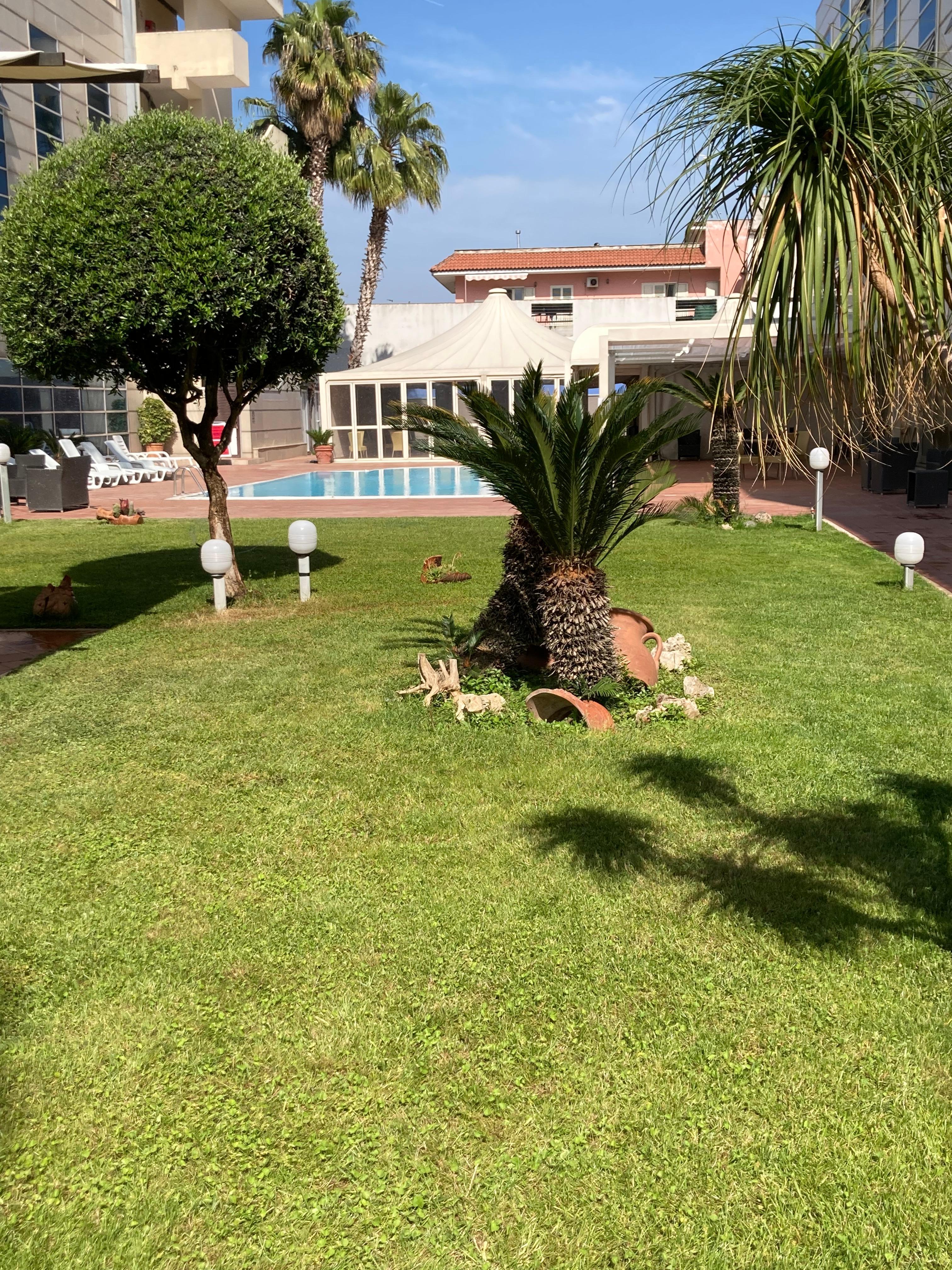 Garden and pool area.