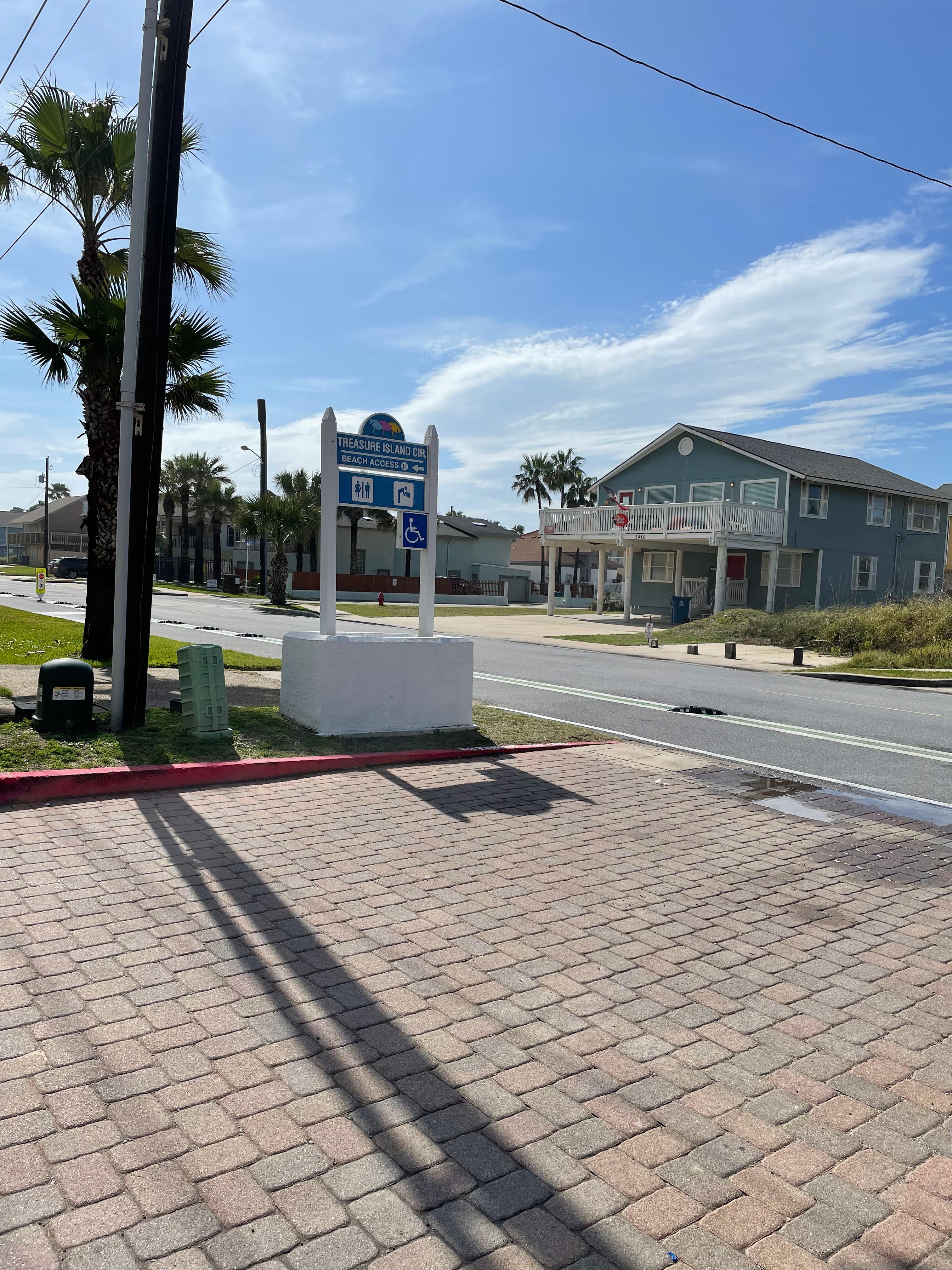 Looking at the house from the beach access