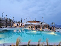 Great new pool area on top of the hill