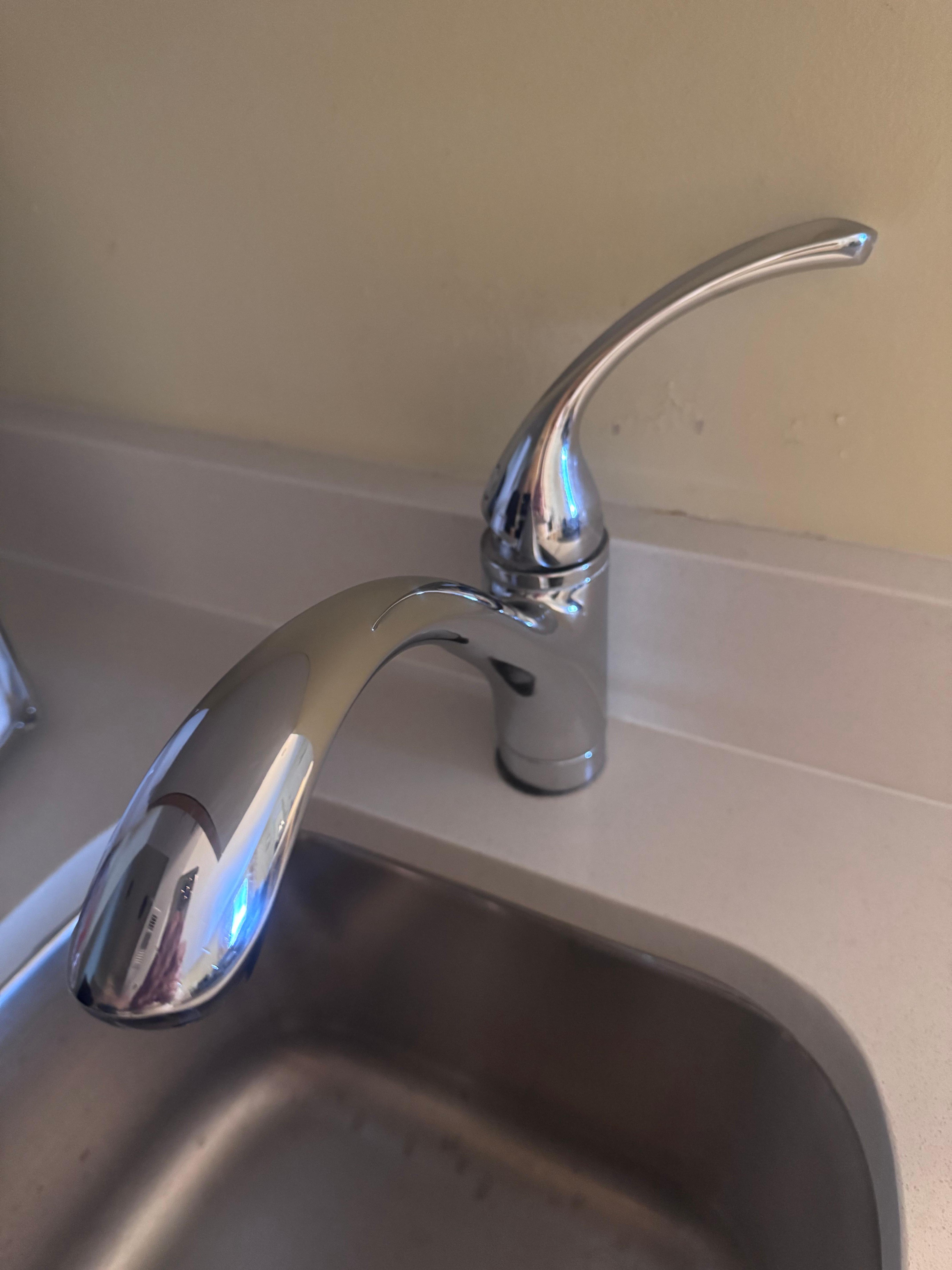 Improperly installed faucet 