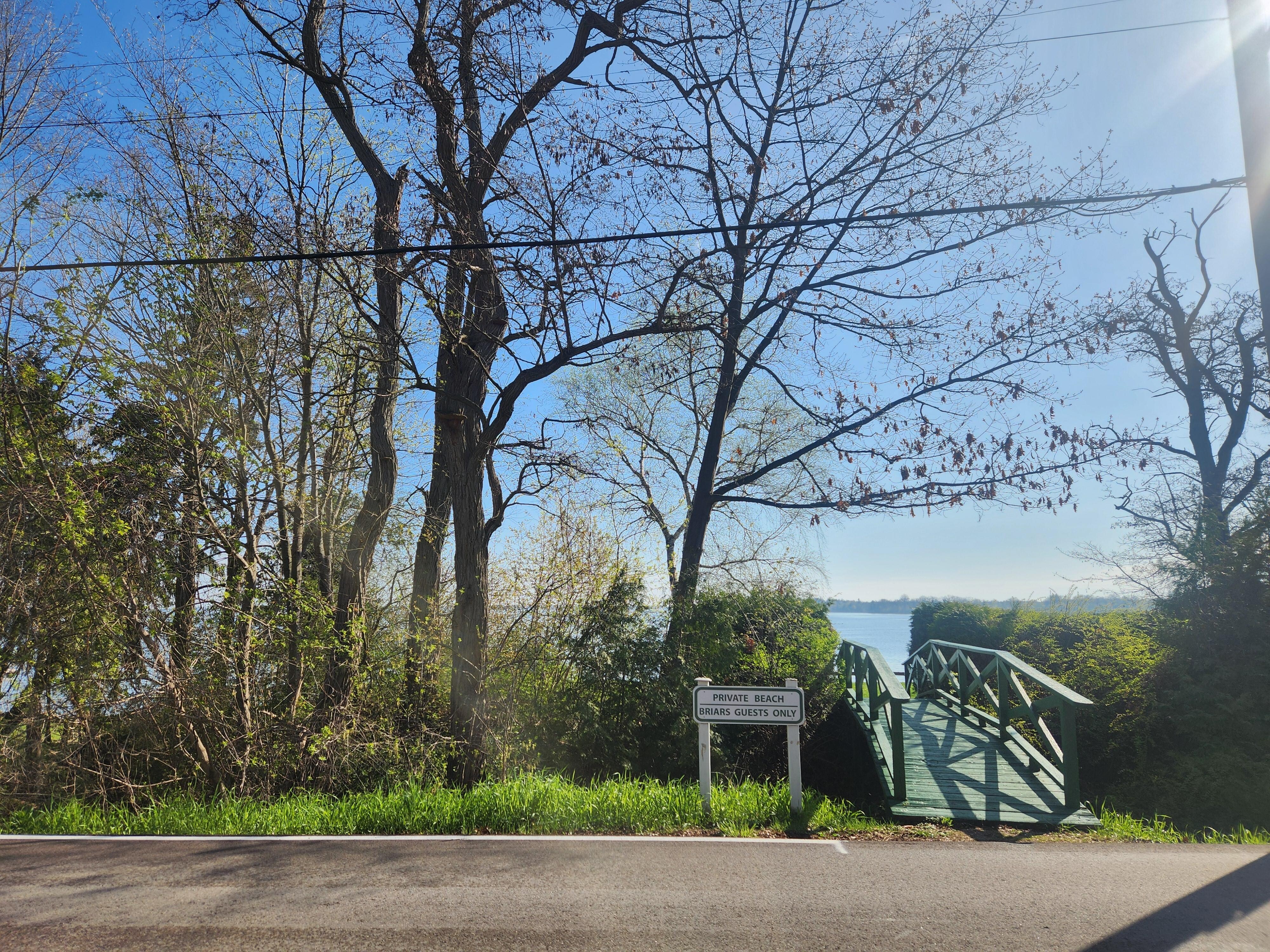 The bridge to the private water access