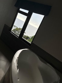 One of two spacious bathrooms
