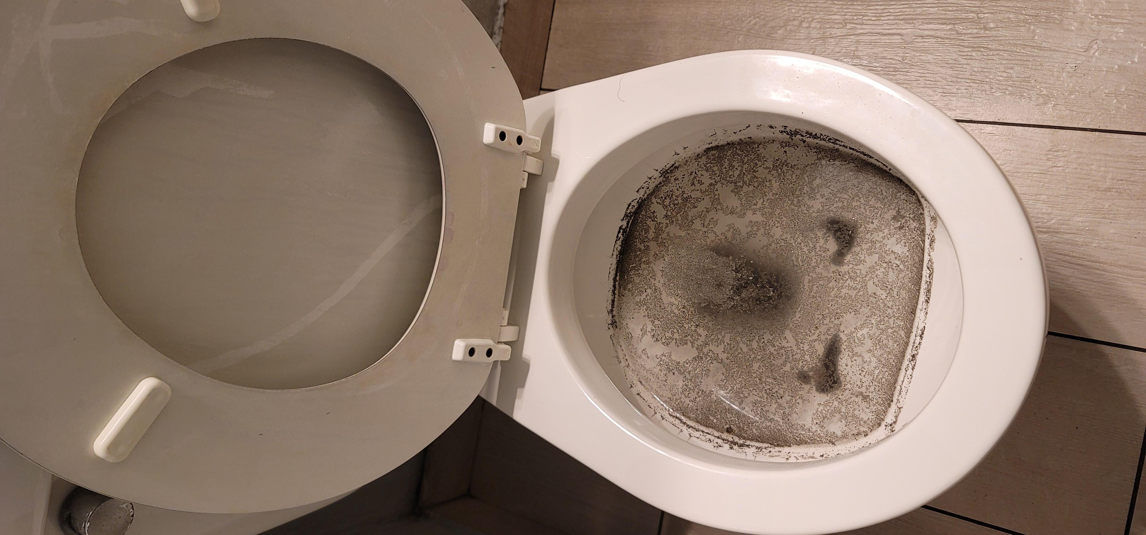 Dirty toilet in 2nd room