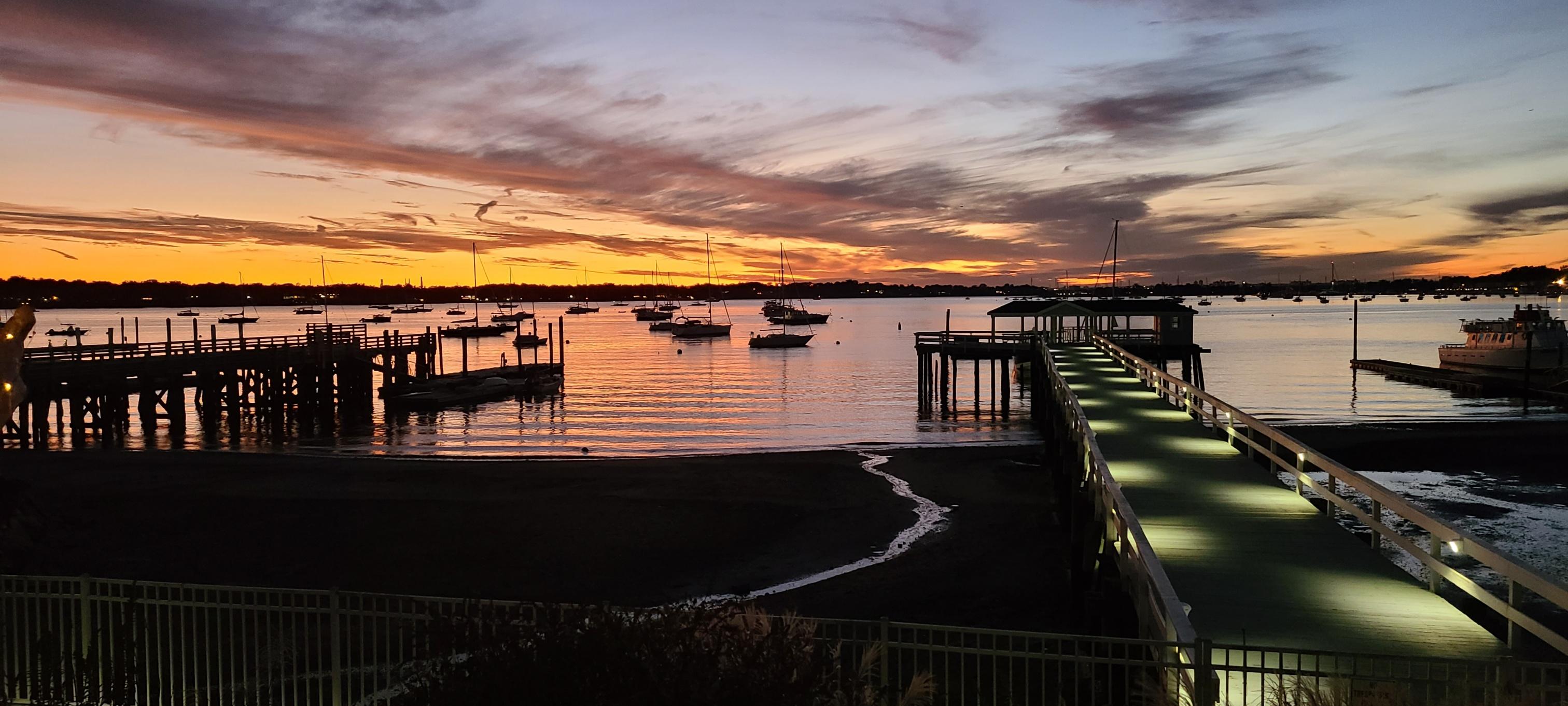 Sunset from the hotel deck 