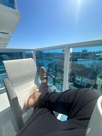 Enjoying the balcony