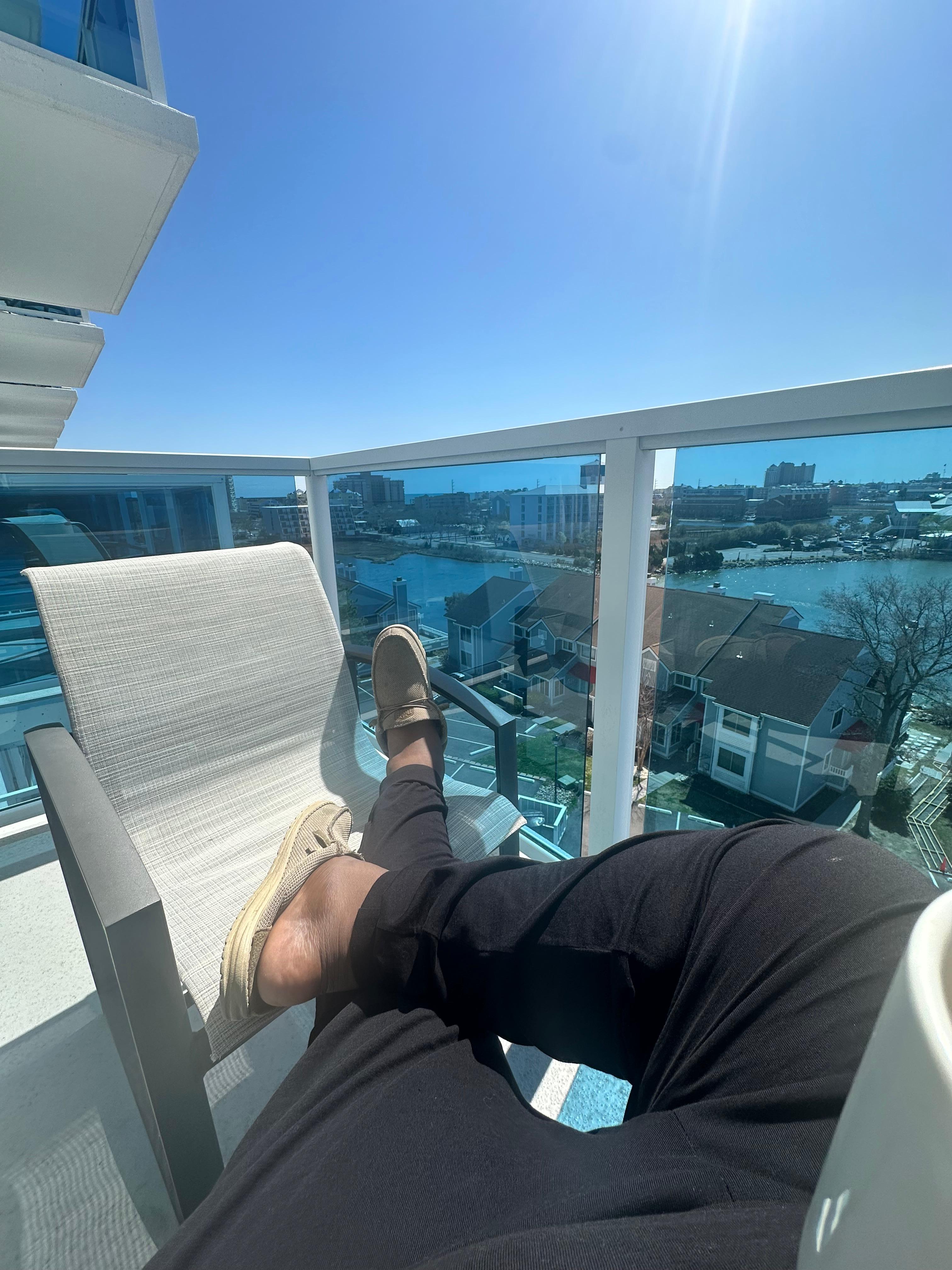 Enjoying the balcony 