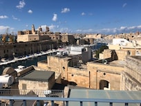 View from pool and terrace
