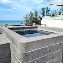 Tub on the private roof top