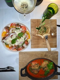 Dinner with local ingredients.