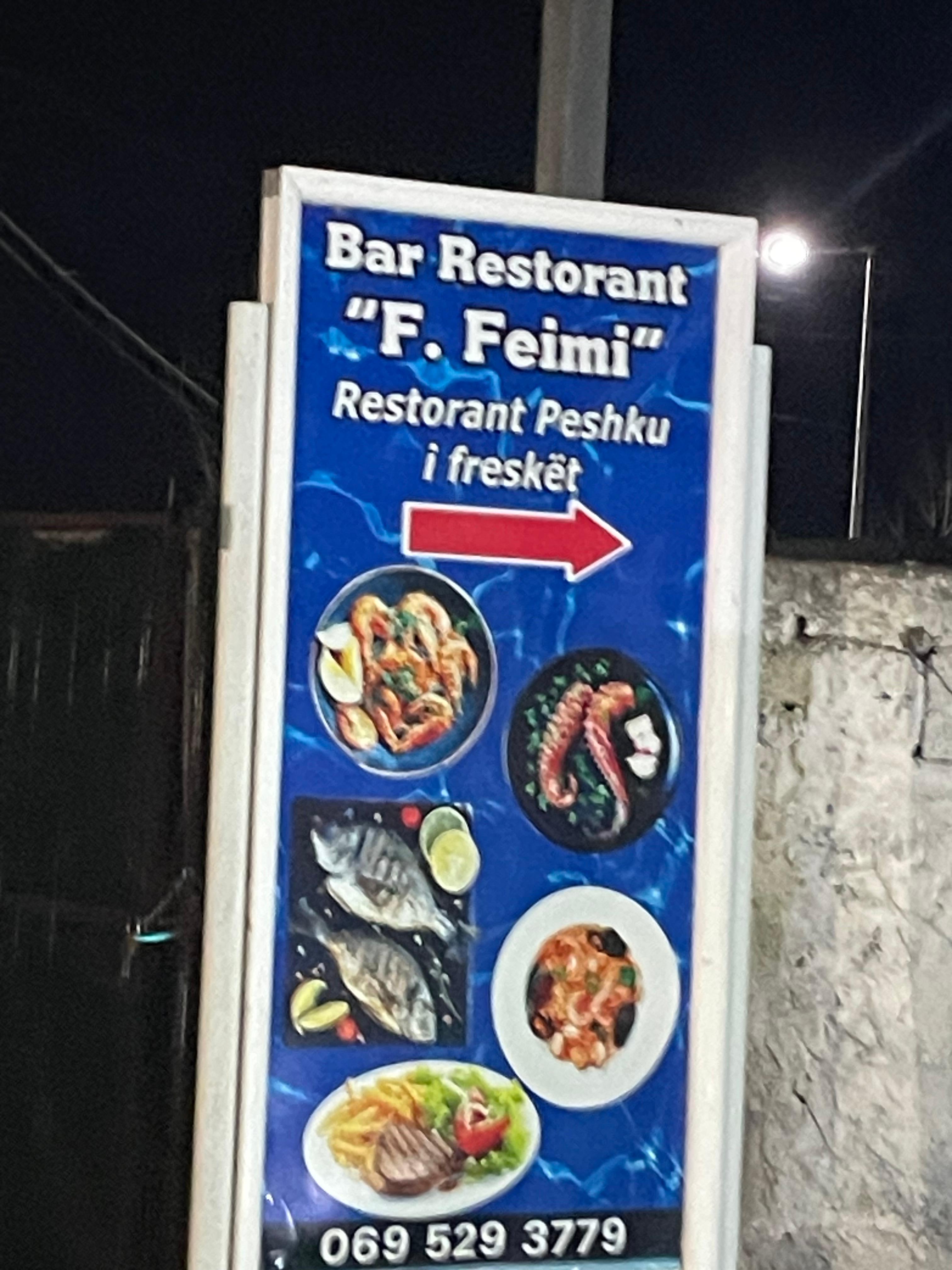 An excellent restaurant nearby and we’ll worth going to, not only is the food plentiful and delicious. But just to the right of it, you are coming down the road by the beach is the road you turn right on to get to Vila Arial