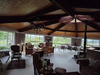 Large living area and dining table