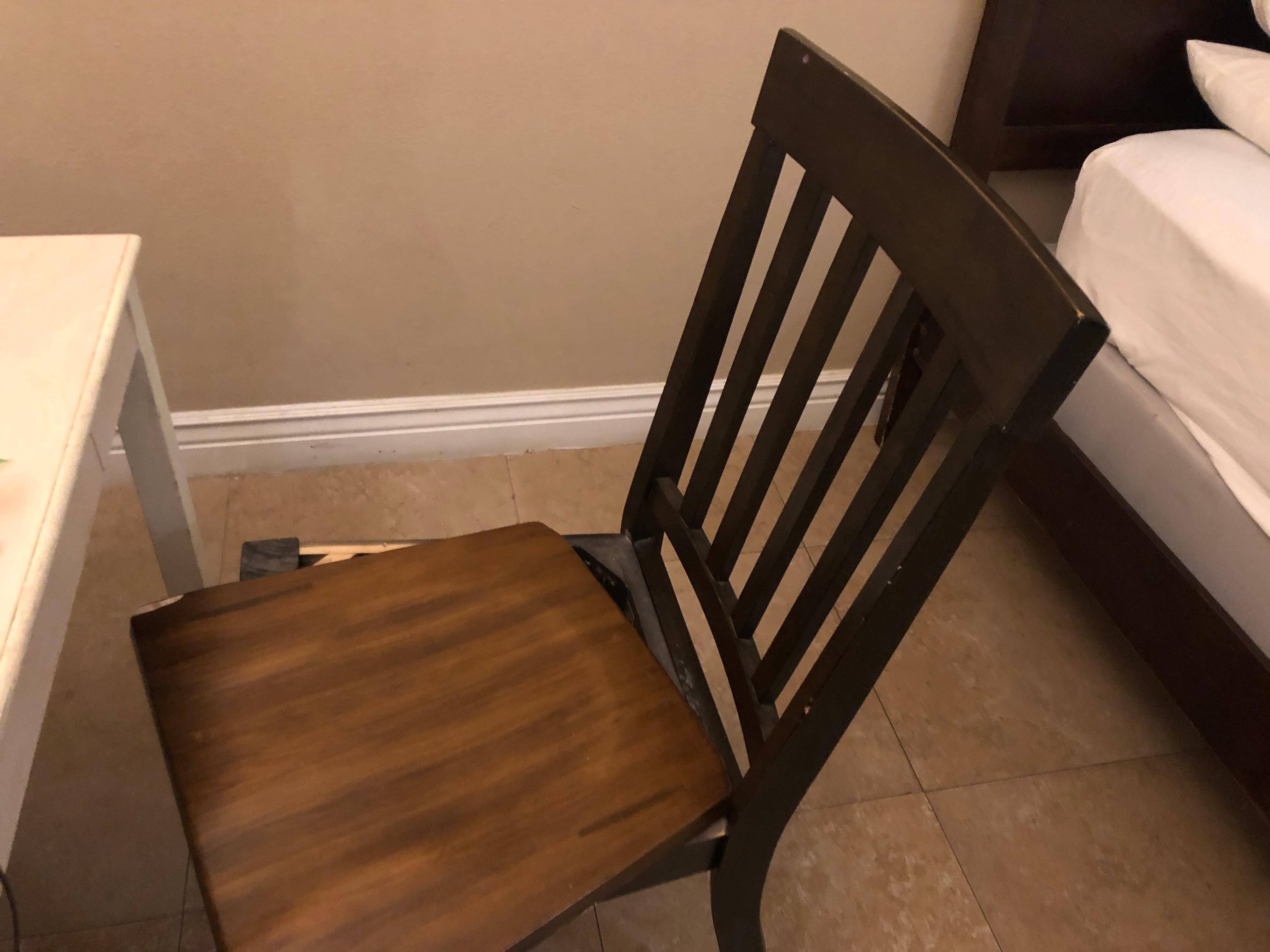 Broken chair.