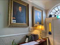 Front hall door.