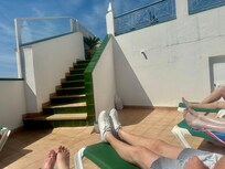 The smaller roof terrace