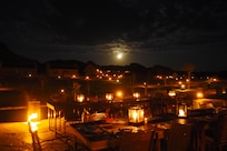 Evening dinner on the patio.