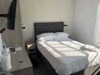 Double bed, TV and tea & coffee makin facilities.