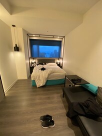 Bedroom with city view