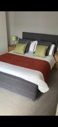 The comfy crisp clean bedroom smells amazing