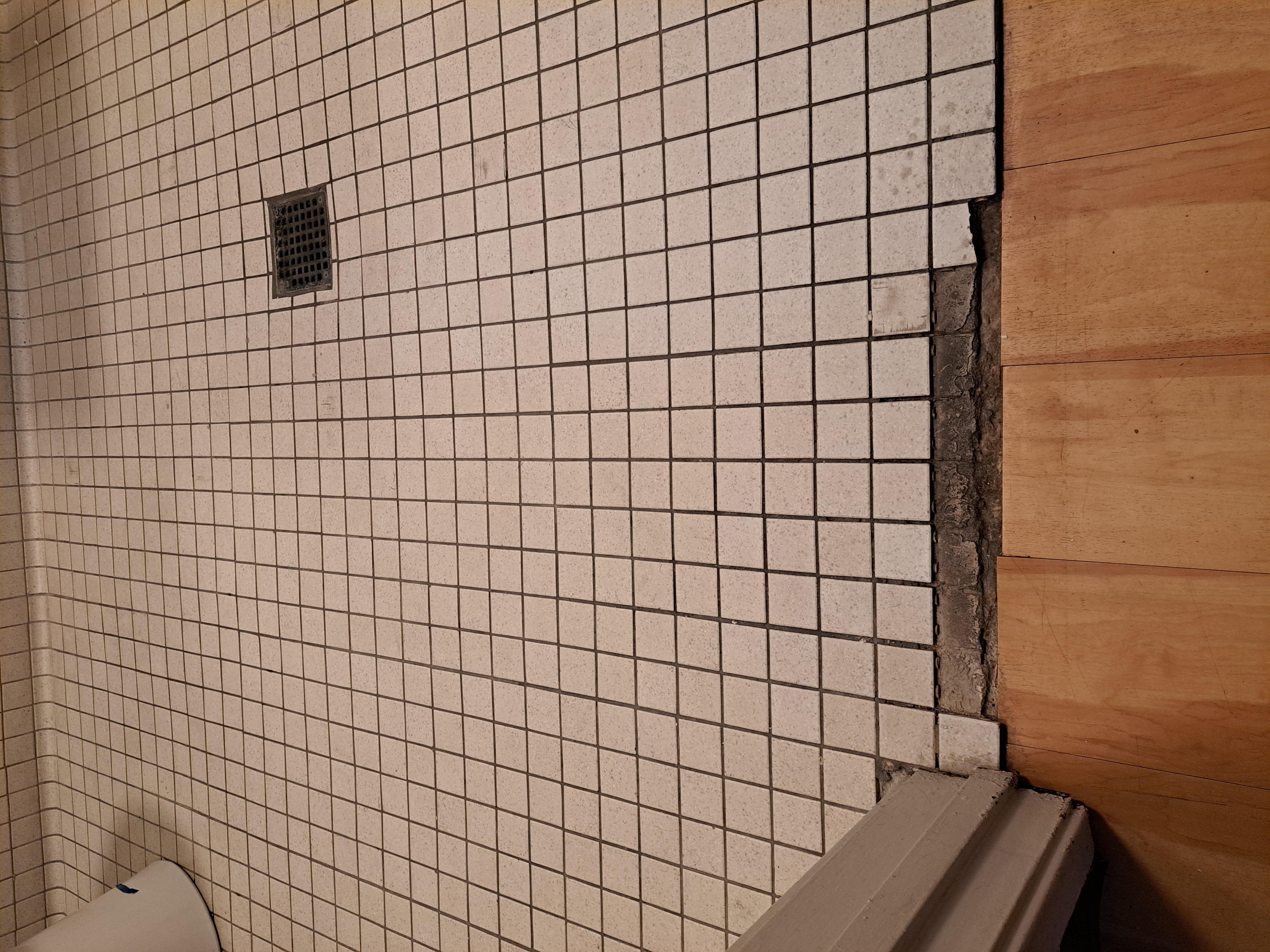 Broken / missing tiles.