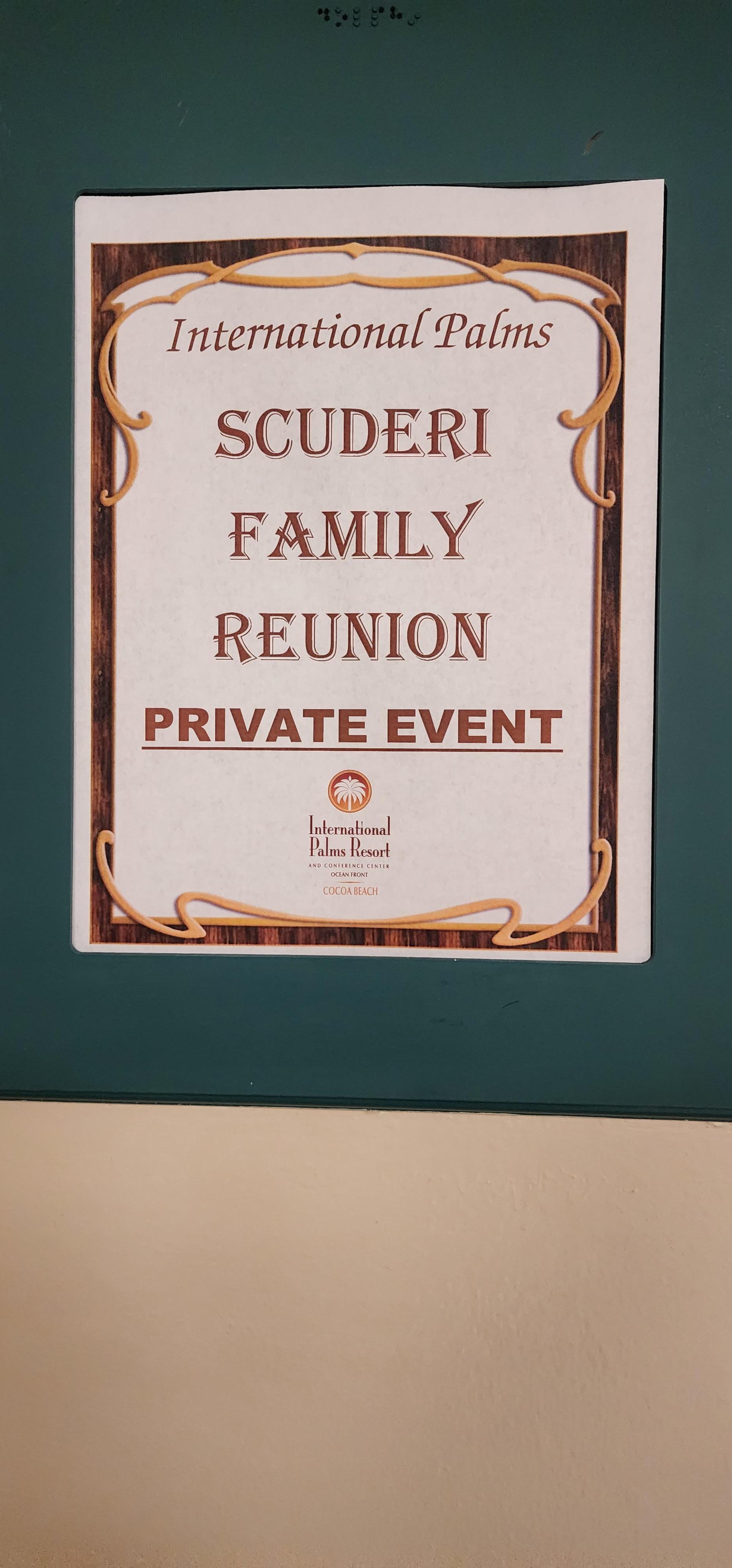 This was on every door. But no reunion. 