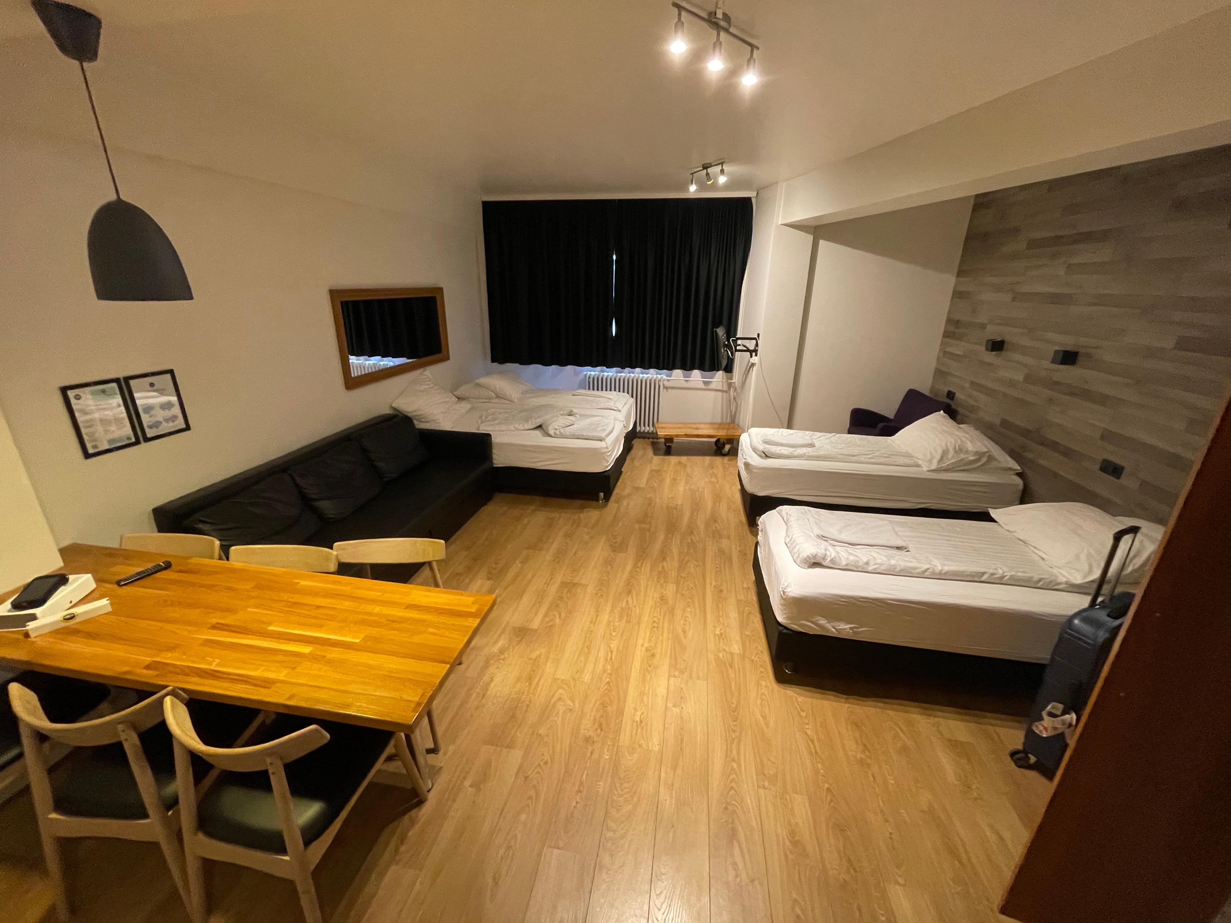 The size of the studio.