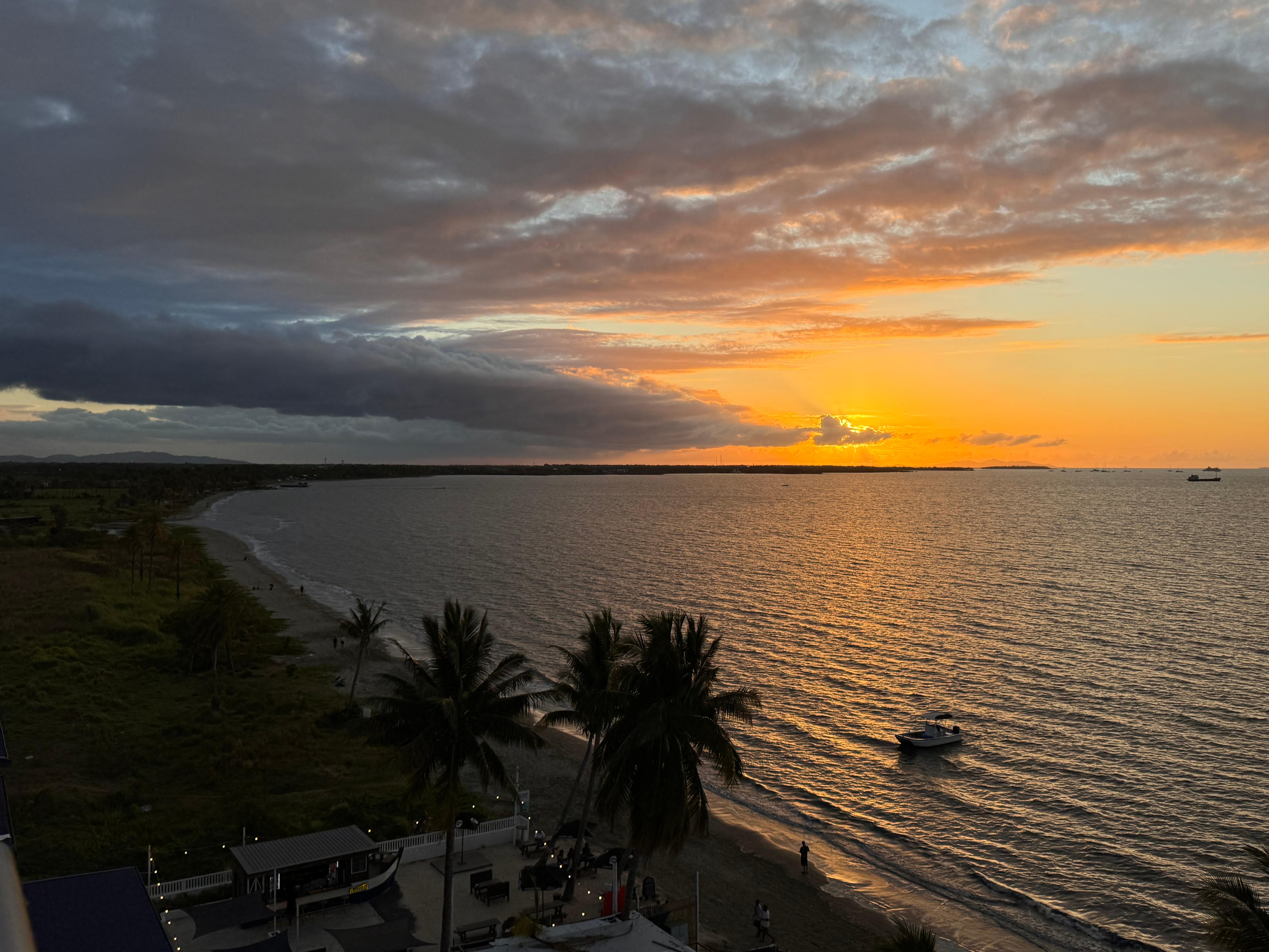 Great sunset views from rooftop restaurant 