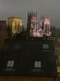 The view of Yorkminster from the sitting room.