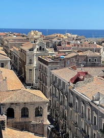 View of the San Placido Inn terrace from St Agatha church