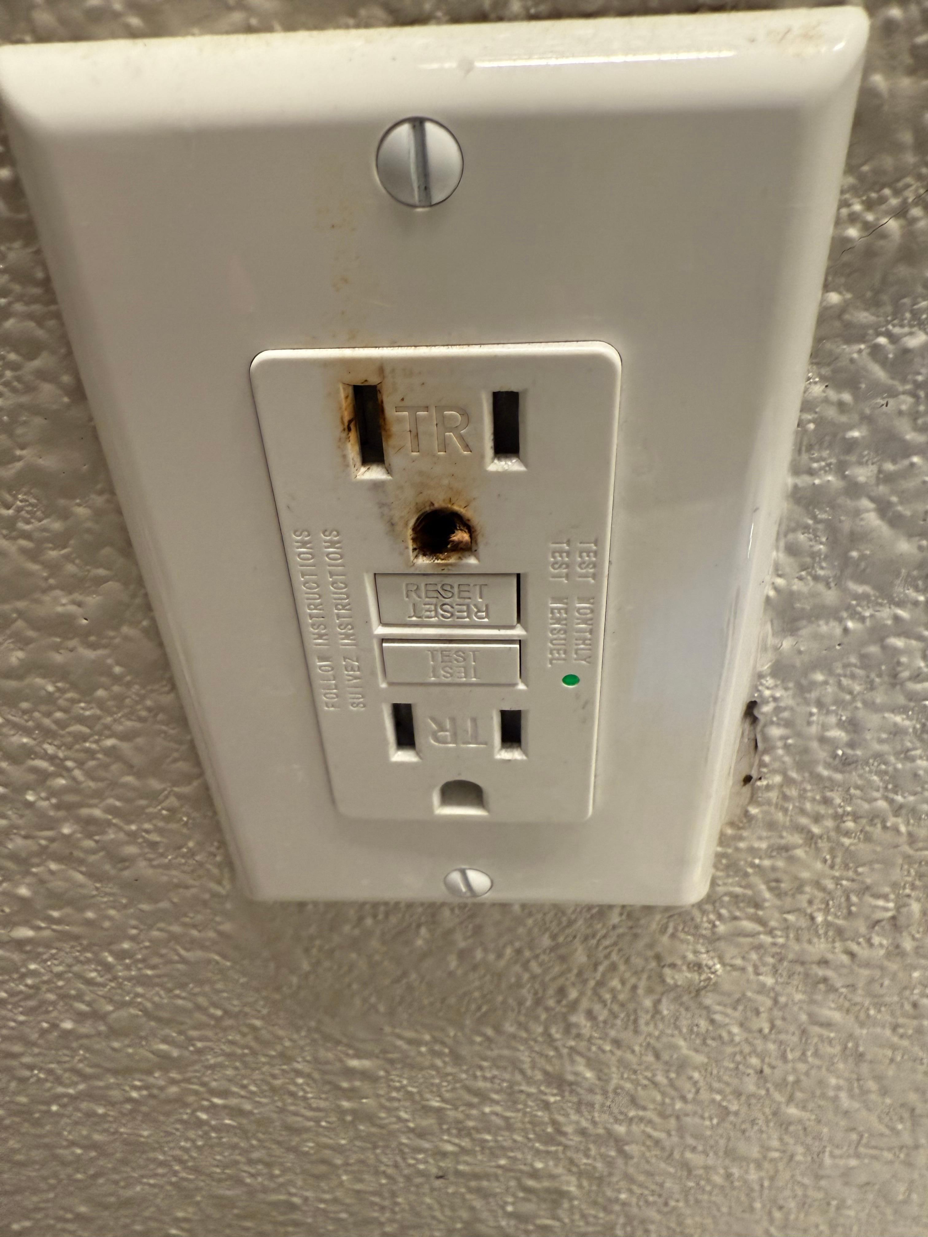 Bathroom electrical plug