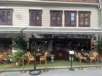 Outside hotel in the day