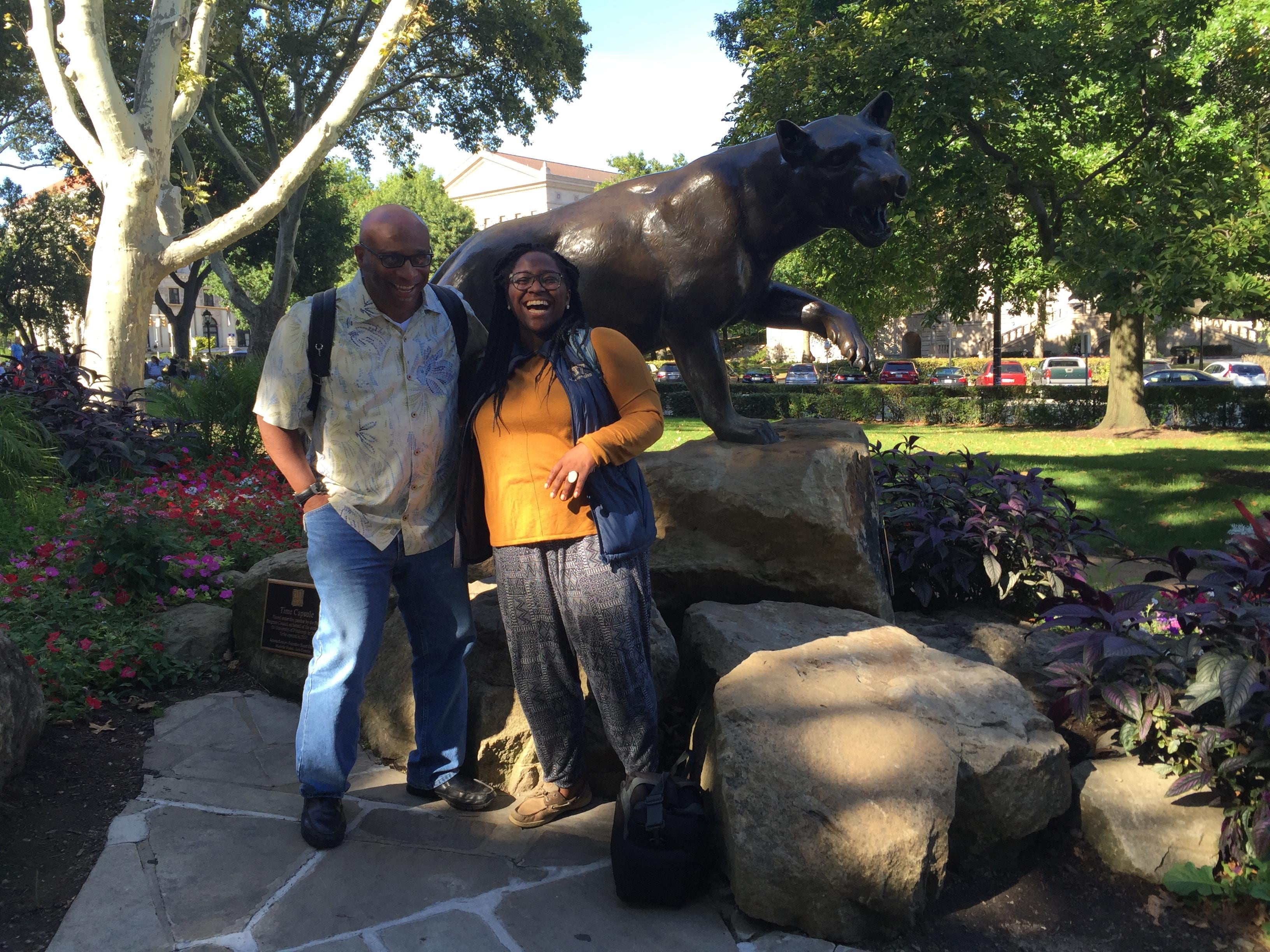 My daughter and I at Pitt