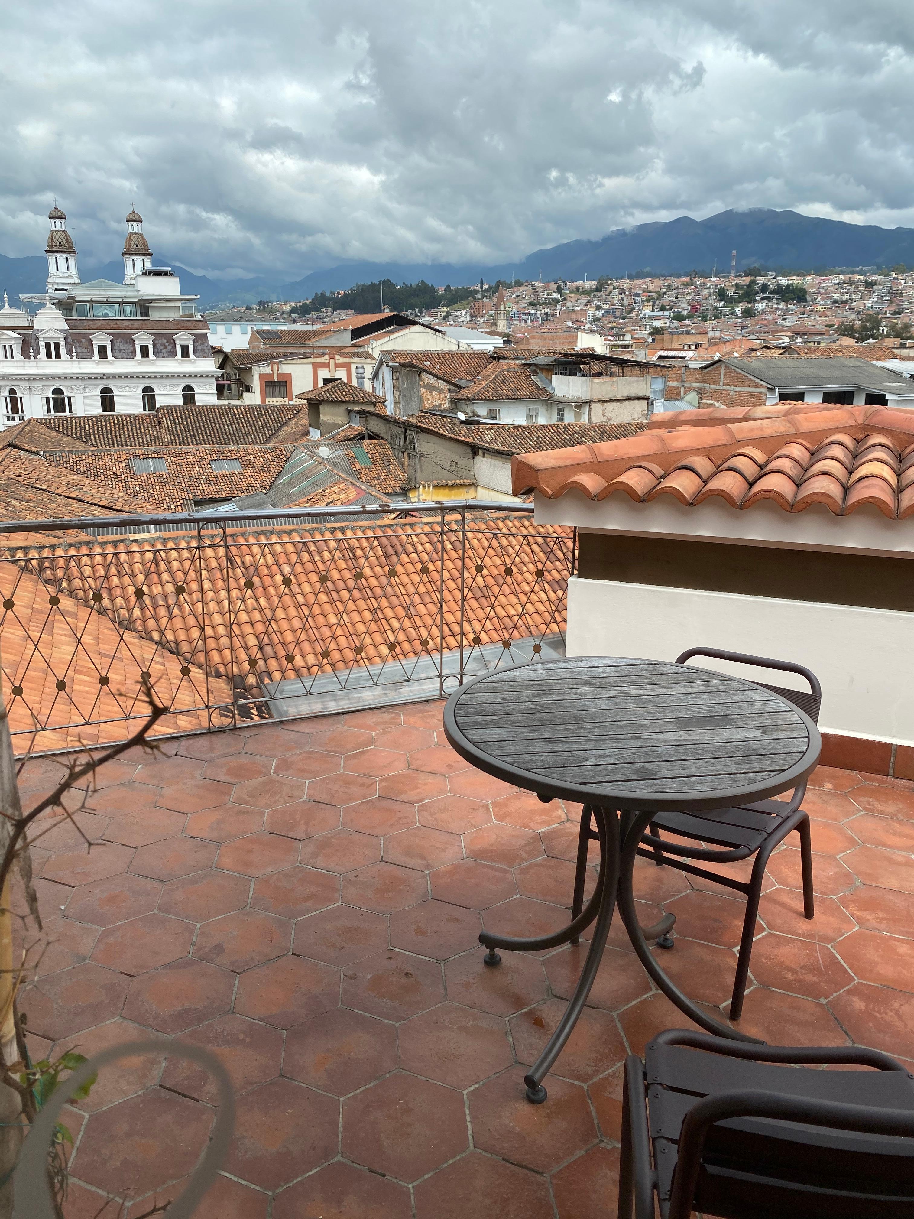 The terrace of the panoramic unit. 