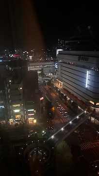 Night view from the room.