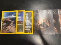 Interesting magazines in the lobby.